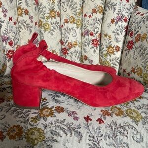 Everlane The Day Heel Women’s Size 9.5 Red Leather Made in Italy Feminine Office